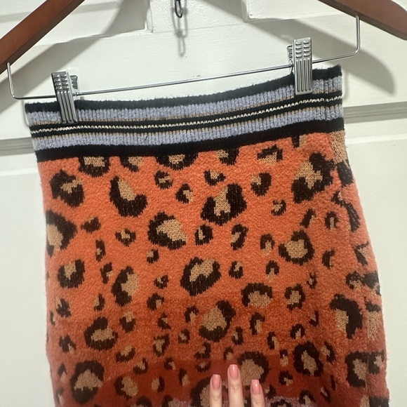Anthropologie maeve leopard print wool blend pencil skirt women’s size Small - Picture 4 of 6